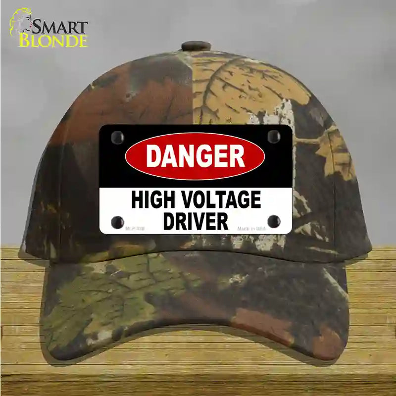 Danger High Voltage Driver Novelty License Plate Hat Cotton / Camoflauge