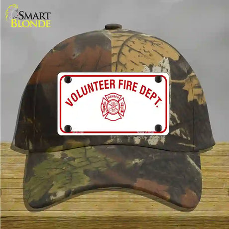 Volunteer Fire Department Novelty License Plate Hat Cotton / Camoflauge