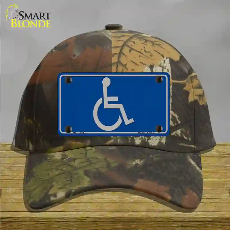 Handicap Logo Novelty License Plate Hat Cotton / Camoflauge