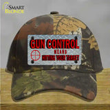 Gun Control Novelty License Plate Hat Cotton / Camoflauge