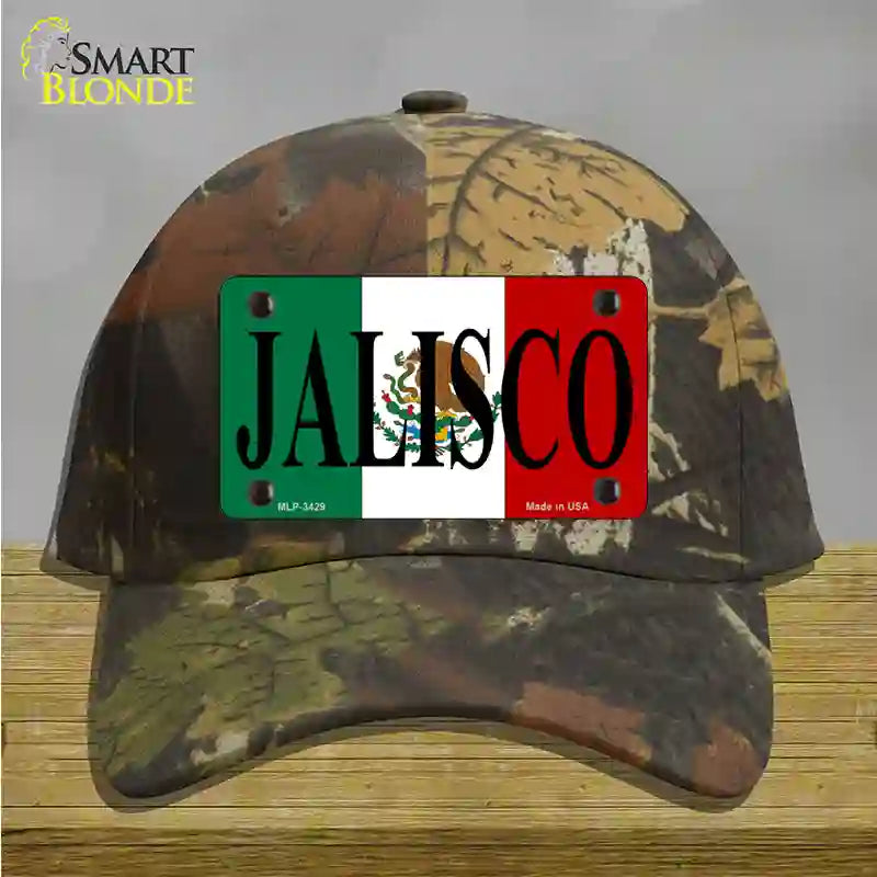 Jalisco Mexico Flag Novelty License Plate Hat Cotton / Camoflauge