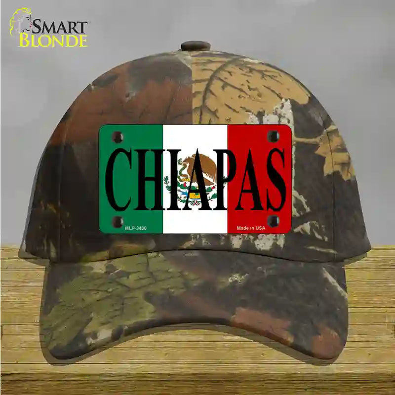 Chiapas Novelty License Plate Hat Cotton / Camoflauge