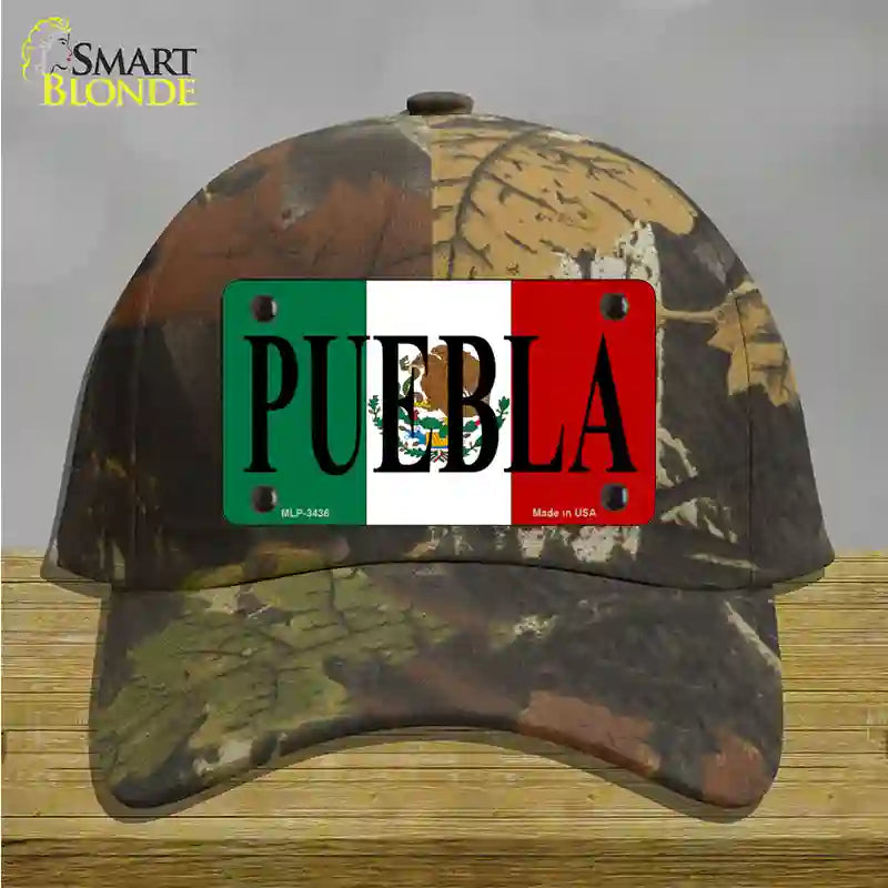 Puebla Novelty License Plate Hat Cotton / Camoflauge