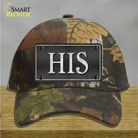 HIS Novelty License Plate Hat Cotton / Camoflauge