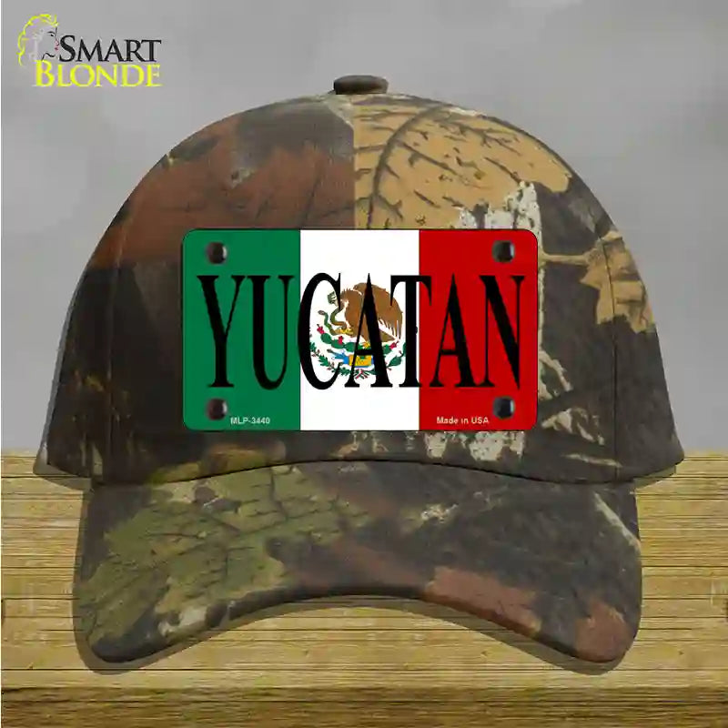 Yucatan Novelty License Plate Hat Cotton / Camoflauge