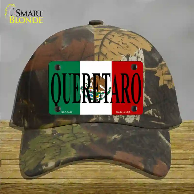 Queretaro Mexico Flag Novelty License Plate Hat Cotton / Camoflauge