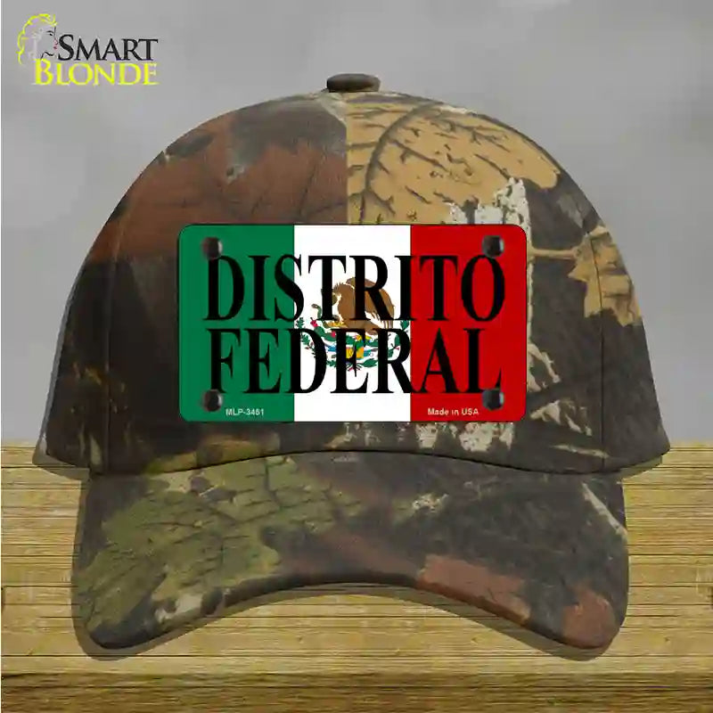 Distrito Federal Mexico Flag Novelty License Plate Hat Cotton / Camoflauge