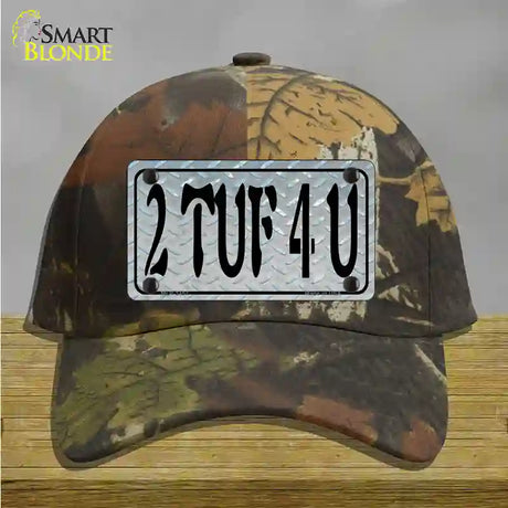 2 TUF 4 U Diamond Novelty License Plate Hat Cotton / Camoflauge