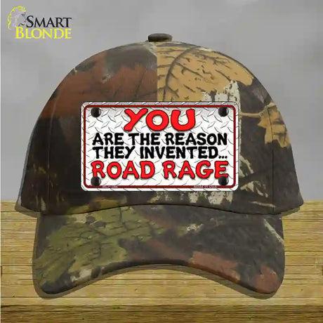 Invented Road Rage Novelty License Plate Hat Cotton / Camoflauge