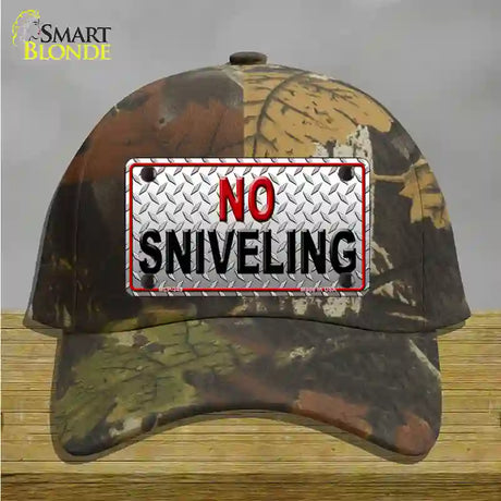 No Sniveling Novelty License Plate Hat Cotton / Camoflauge