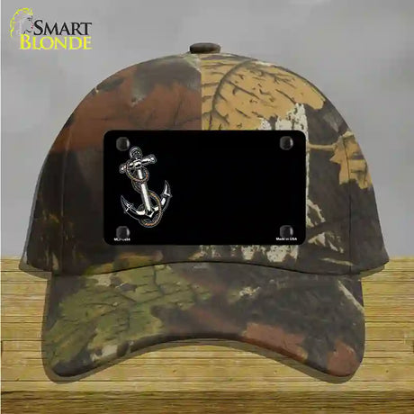 Anchor Offset Novelty License Plate Hat Cotton / Camoflauge