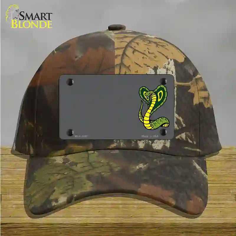 Cobra Offset Novelty License Plate Hat Cotton / Camoflauge