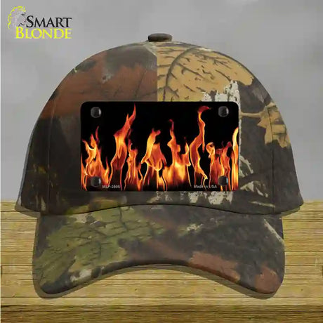 Flames Customizable Novelty License Plate Hat Cotton / Camoflauge