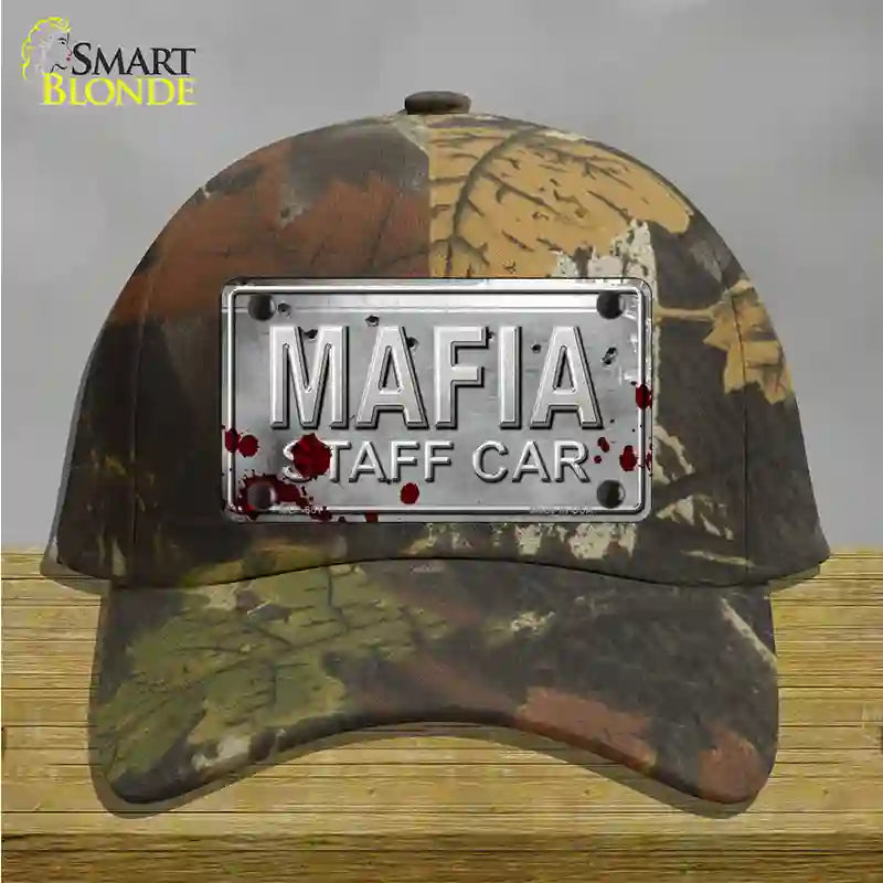 Mafia Staff Car Novelty License Plate Hat Cotton / Camoflauge