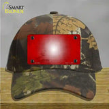 Red White Fade Scratched Novelty License Plate Hat Cotton / Camoflauge