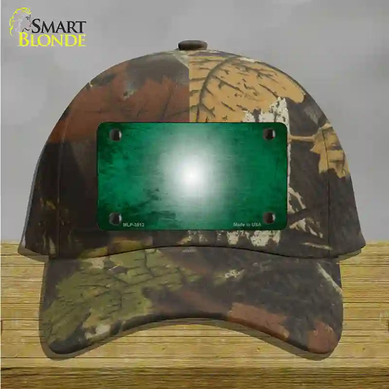 Green White Fade Scratched Novelty License Plate Hat Cotton / Camoflauge