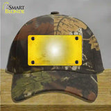 Yellow White Fade Scratched Novelty License Plate Hat Cotton / Camoflauge