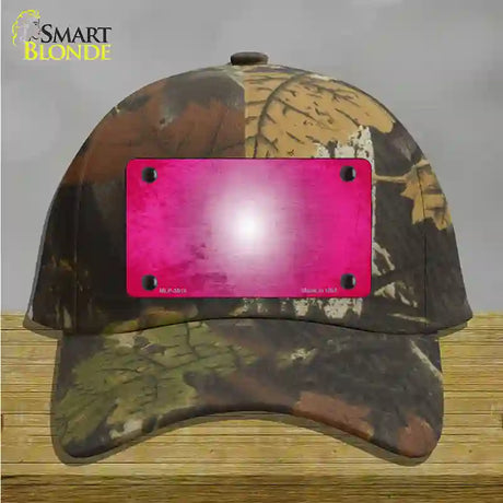 Pink White Fade Scratched Novelty License Plate Hat Cotton / Camoflauge