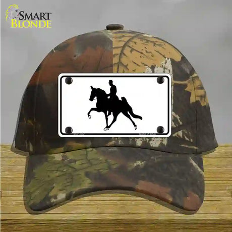 Horse With Rider Novelty License Plate Hat Cotton / Camoflauge