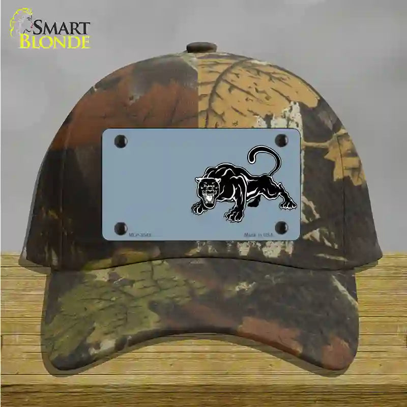 Black Panther Offset Novelty License Plate Hat Cotton / Camoflauge