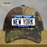 New York State Novelty License Plate Hat Cotton / Camoflauge