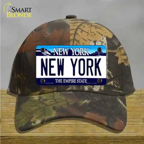 New York State Novelty License Plate Hat Cotton / Camoflauge