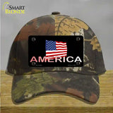 American Flag Black Novelty License Plate Hat Cotton / Camoflauge