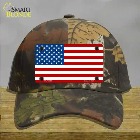 American Flag Novelty License Plate Hat Cotton / Camoflauge