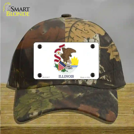 Illinois State Flag Novelty License Plate Hat Cotton / Camoflauge