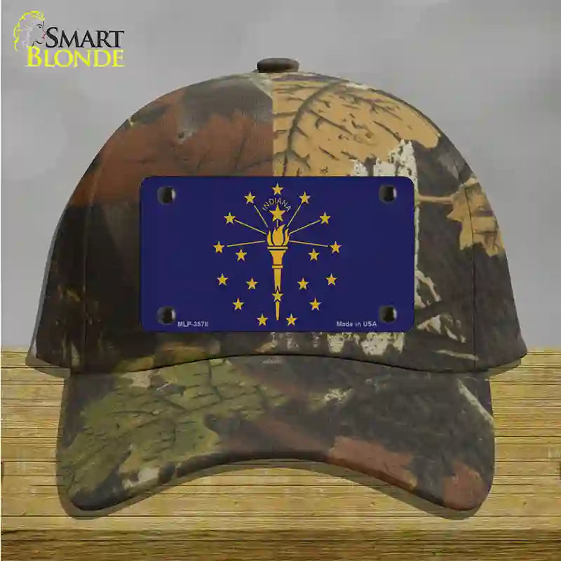 Indiana State Flag Novelty License Plate Hat Cotton / Camoflauge