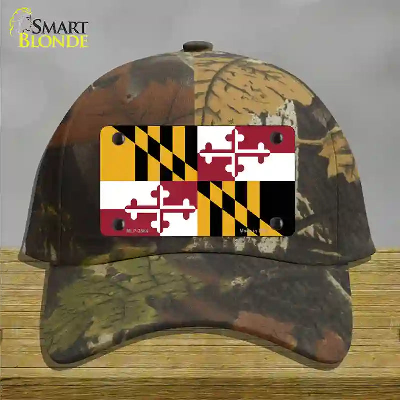 Maryland State Flag Novelty License Plate Hat Cotton / Camoflauge