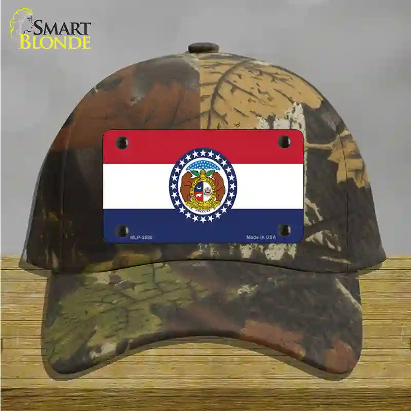 Missouri State Flag Novelty License Plate Hat Cotton / Camoflauge