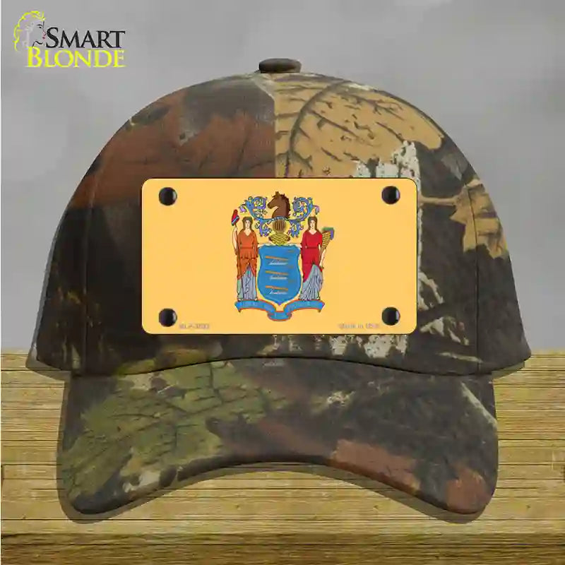 New Jersey State Flag Novelty License Plate Hat Cotton / Camoflauge