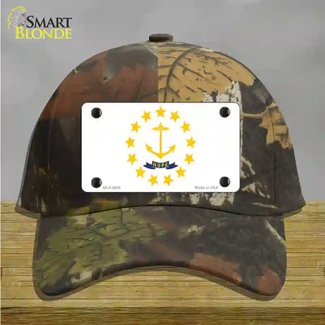 Rhode Island State Flag Novelty License Plate Hat Cotton / Camoflauge