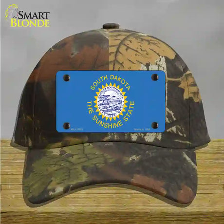 South Dakota State Flag Novelty License Plate Hat Cotton / Camoflauge