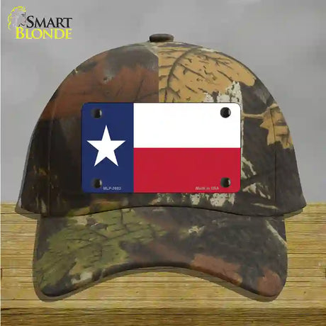 Texas State Flag Novelty License Plate Hat Cotton / Camoflauge