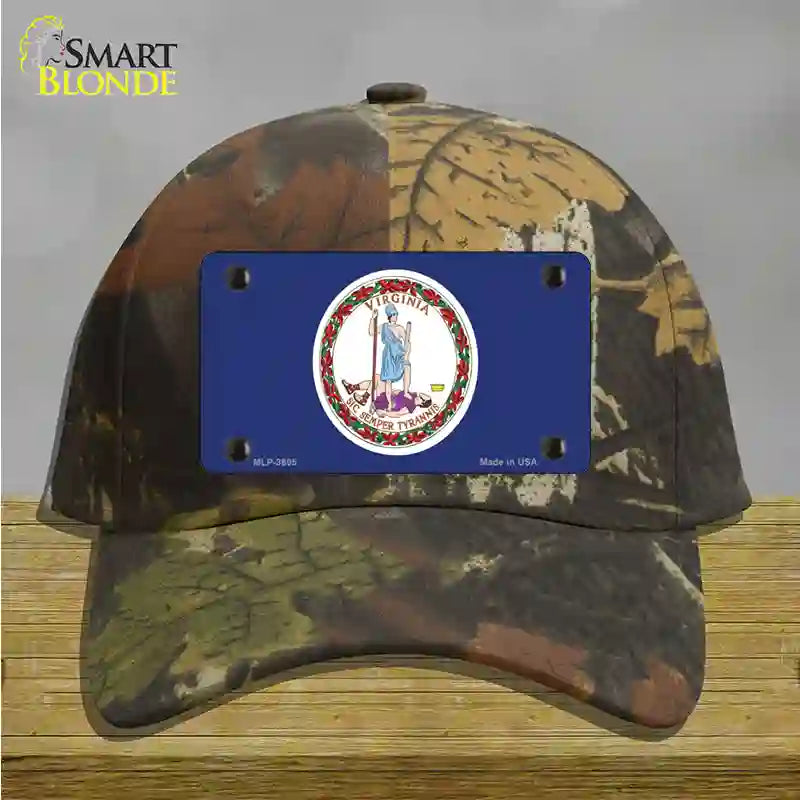 Virginia State Flag Novelty License Plate Hat Cotton / Camoflauge