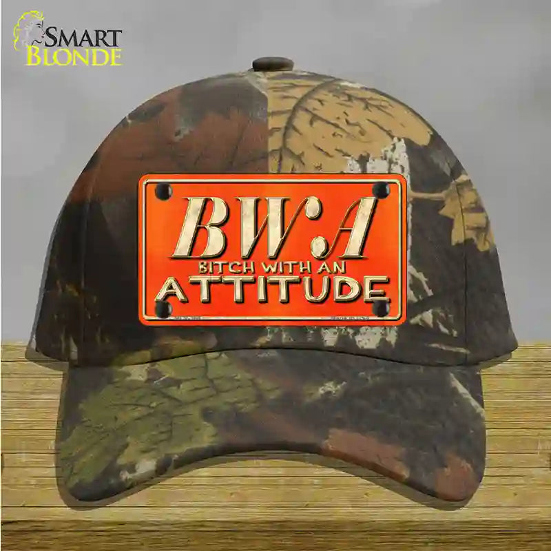 B.W.A. Novelty License Plate Hat Cotton / Camoflauge