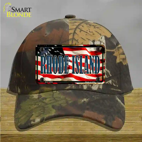 Rhode Island USA Novelty License Plate Hat Cotton / Camoflauge