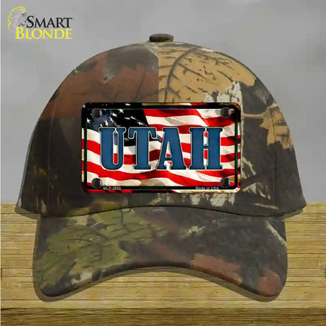 Utah USA Novelty License Plate Hat Cotton / Camoflauge