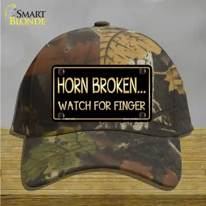 Horn Broken Watch For Finger Novelty License Plate Hat Cotton / Camoflauge