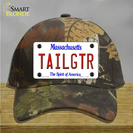 Tailgtr Massachusetts Novelty License Plate Hat Cotton / Camoflauge