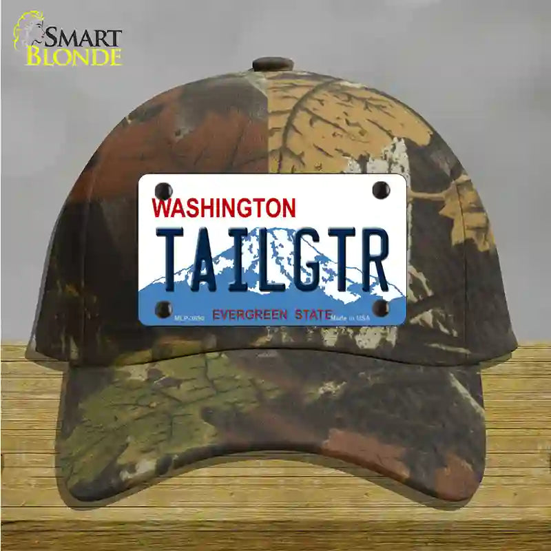 Tailgtr Washington Novelty License Plate Hat Cotton / Camoflauge