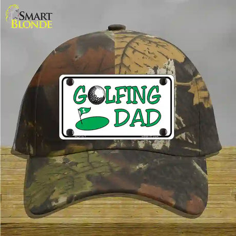 Golfing Dad Novelty License Plate Hat Cotton / Camoflauge