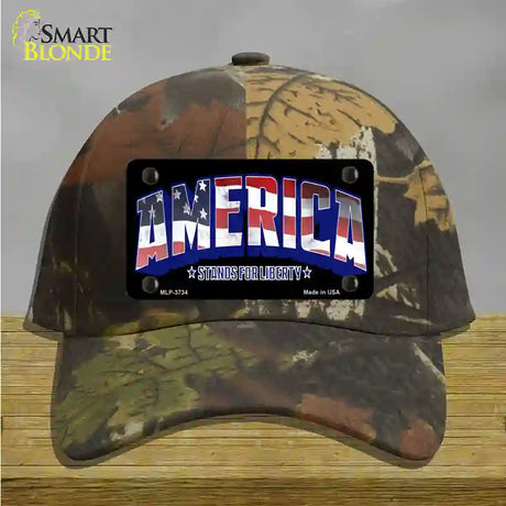 America Novelty License Plate Hat Cotton / Camoflauge