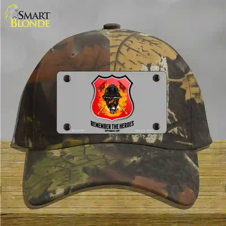 Remember The Heroes Novelty License Plate Hat Cotton / Camoflauge