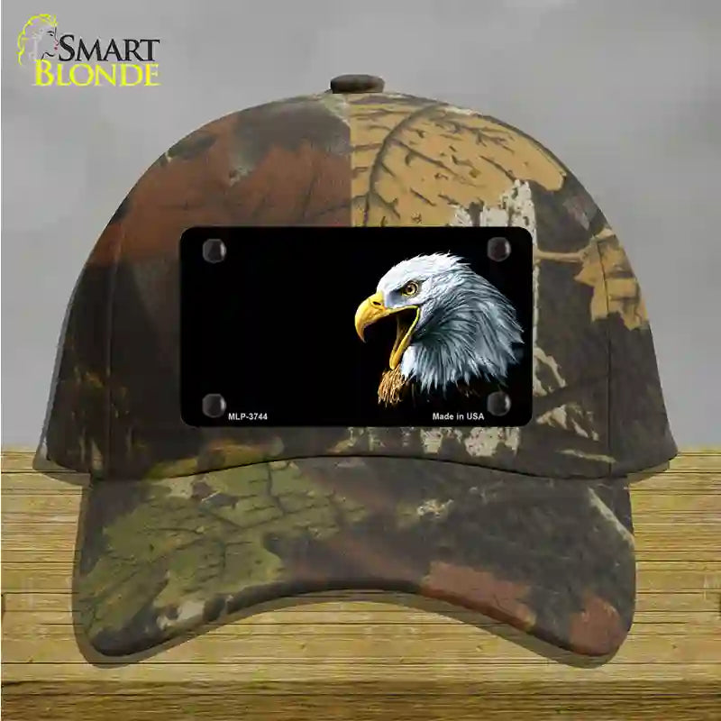 Bald Eagle Offset Novelty License Plate Hat Cotton / Camoflauge