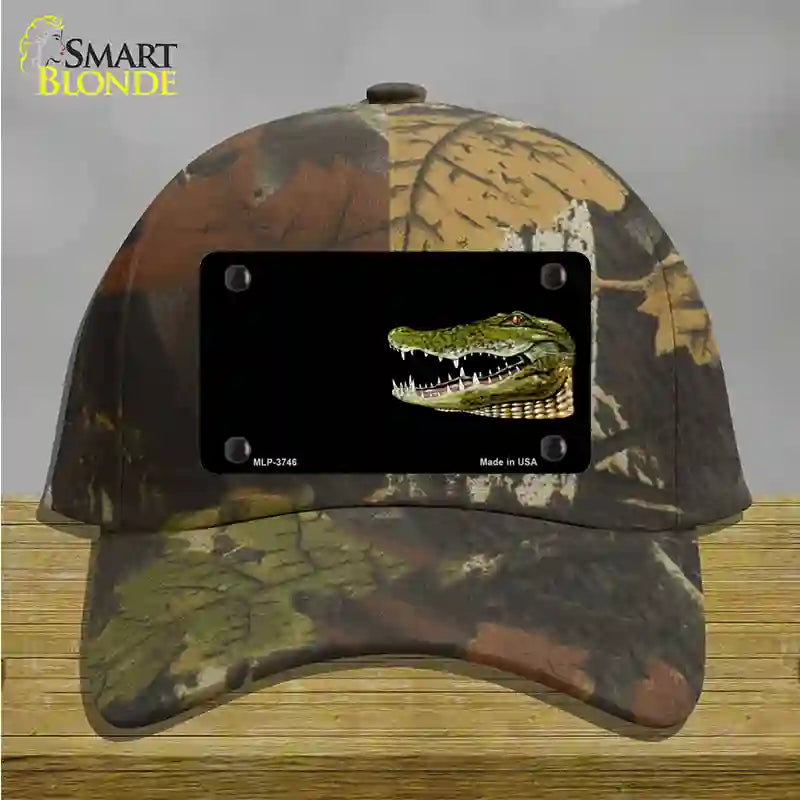 Gator Offset Novelty License Plate Hat Cotton / Camoflauge