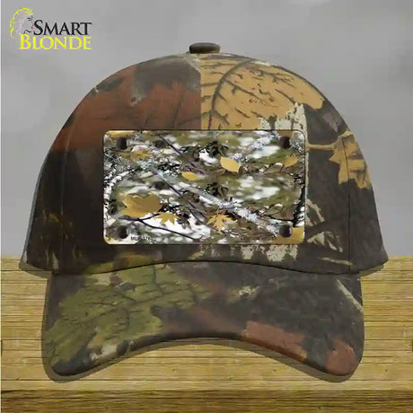 Real Leaf Camouflage Novelty License Plate Hat Cotton / Camoflauge