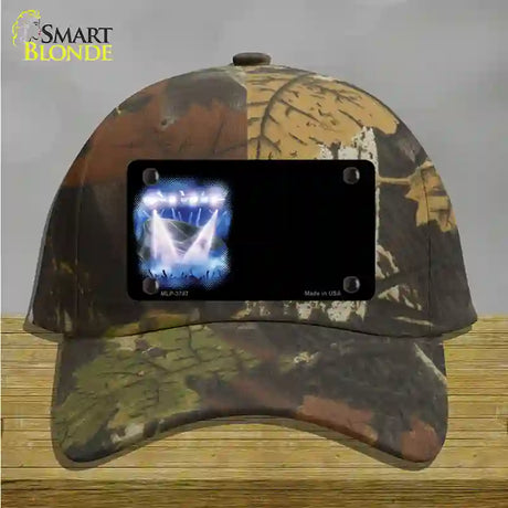 Hockey Game Offset Novelty License Plate Hat Cotton / Camoflauge